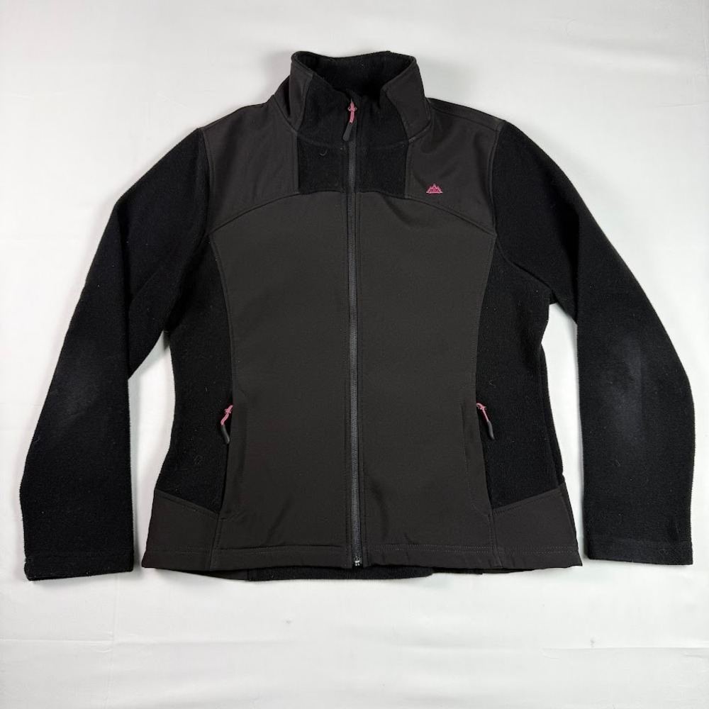 Snozu Performance Womens Black Softshell Fleece Hybrid Jacket Full Zip Large